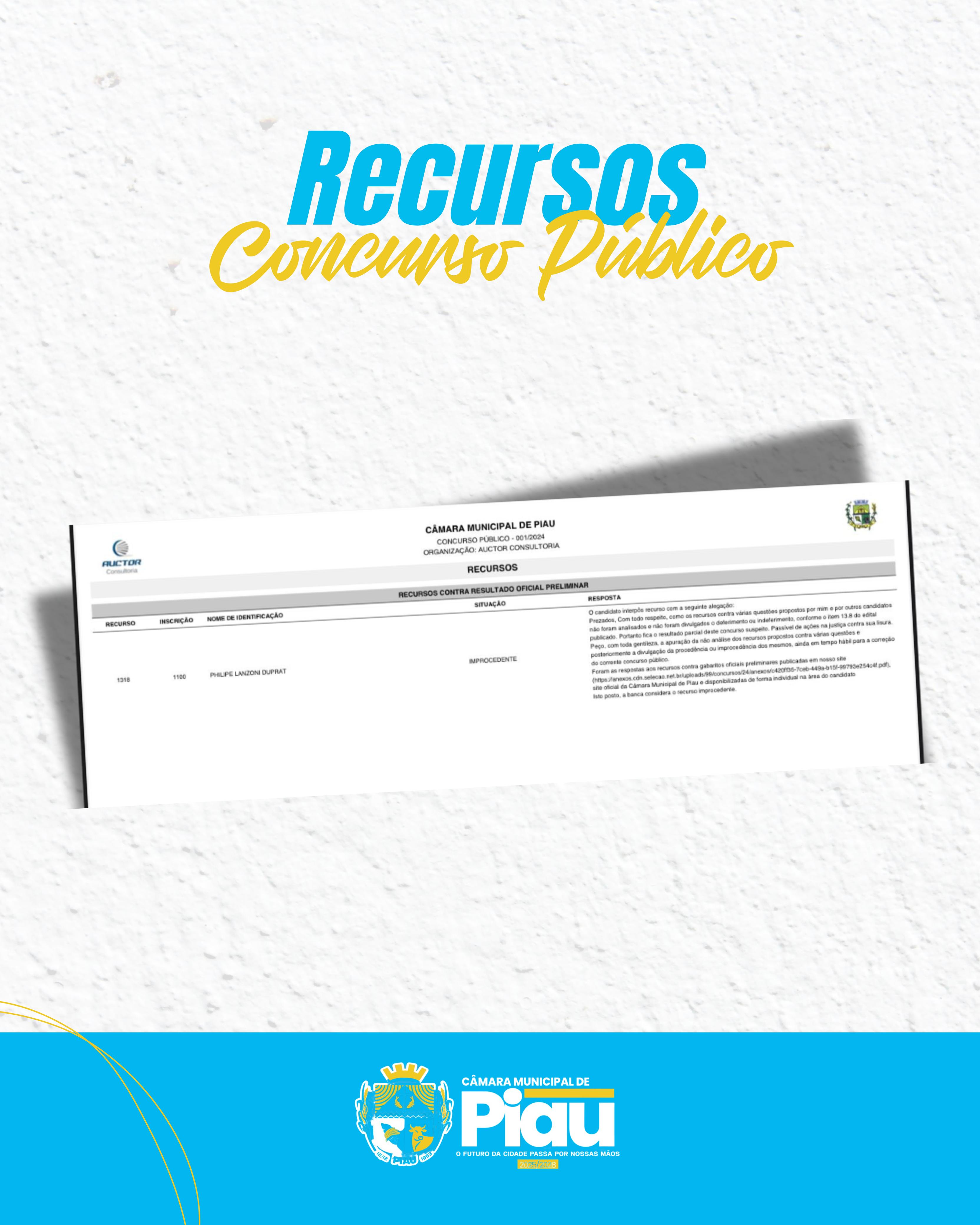 RECURSOS - CONCURSO PÚBLICO